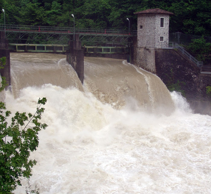 Fiumi in piena anche in Val Brembana